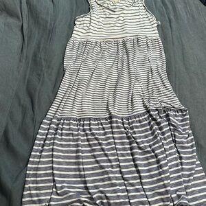 Striped Sleeveless Maxi Dress